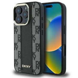 Etui DKNY Checkered Pattern Magsafe na iPhone 16 Pro - czarne