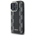 Etui DKNY Checkered Pattern Magsafe na iPhone 16 Pro - czarne