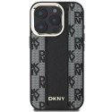 Etui DKNY Checkered Pattern Magsafe na iPhone 16 Pro - czarne