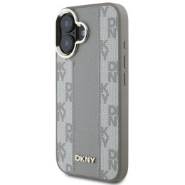 Etui DKNY Checkered Pattern Magsafe na iPhone 16 - beżowe