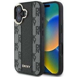 Etui DKNY Checkered Pattern Magsafe na iPhone 16 - czarne