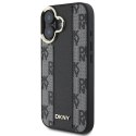 Etui DKNY Checkered Pattern Magsafe na iPhone 16 - czarne