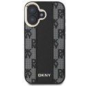 Etui DKNY Checkered Pattern Magsafe na iPhone 16 - czarne