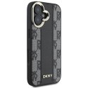 Etui DKNY Checkered Pattern Magsafe na iPhone 16 - czarne