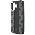 Etui DKNY Checkered Pattern Magsafe na iPhone 16 - czarne