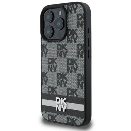 Etui DKNY Checkered Pattern & Printed Stripes na iPhone 16 Pro Max - czarne