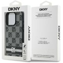 Etui DKNY Checkered Pattern & Printed Stripes na iPhone 16 Pro Max - czarne