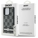 Etui DKNY Checkered Pattern & Printed Stripes na iPhone 16 Pro - czarne