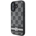 Etui DKNY Checkered Pattern & Printed Stripes na iPhone 16 - czarne