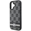 Etui DKNY Checkered Pattern & Printed Stripes na iPhone 16 - czarne