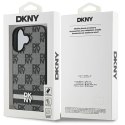 Etui DKNY Checkered Pattern & Printed Stripes na iPhone 16 - czarne