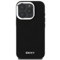 Etui DKNY Plain Silver Logo MagSafe na iPhone 16 Pro Max - czarne