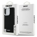 Etui DKNY Plain Silver Logo MagSafe na iPhone 16 Pro - czarne