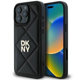 Etui DKNY Quilted Stack Logo na iPhone 16 Pro - czarne