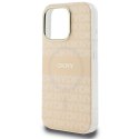 Etui DKNY Repeat Texture Pattern & Stripe MagSafe na iPhone 16 Pro - różowe