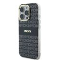 Etui DKNY Repeat Texture Pattern With Stripe na iPhone 16 Pro Max - czarne