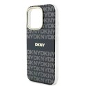 Etui DKNY Repeat Texture Pattern With Stripe na iPhone 16 Pro Max - czarne