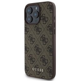 Etui Guess 4G Classic na iPhone 16 Pro Max - brązowe