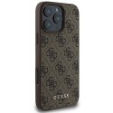 Etui Guess 4G Classic na iPhone 16 Pro Max - brązowe