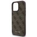 Etui Guess 4G Classic na iPhone 16 Pro Max - brązowe