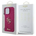 Etui Guess Glitter Script Big 4G na iPhone 16 Pro - fioletowe