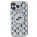 Etui Karl Lagerfeld IML Monogram Karl & Choupette Head MagSafe na iPhone 15 Pro - przezroczyste