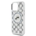 Etui Karl Lagerfeld IML Monogram Karl & Choupette Head MagSafe na iPhone 15 Pro - przezroczyste