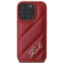 Etui Karl Lagerfeld Quilted Signature na iPhone 16 Pro - czerwone