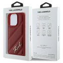 Etui Karl Lagerfeld Quilted Signature na iPhone 16 Pro - czerwone