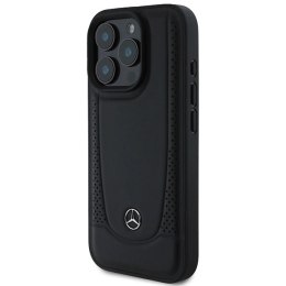 Etui Mercedes Leather Urban na iPhone 16 Pro Max - czarne