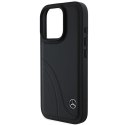 Etui Mercedes MB Curved Stitches Leather na iPhone 16 Pro Max - czarne