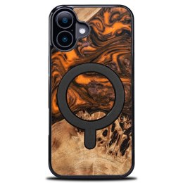 Etui Bewood Unique do iPhone 16 - Orange z MagSafe