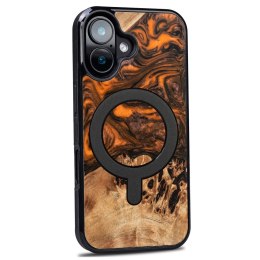 Etui Bewood Unique do iPhone 16 - Orange z MagSafe