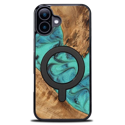 Etui Bewood Unique do iPhone 16 Plus - Turquoise z MagSafe