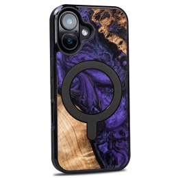 Etui Bewood Unique do iPhone 16 - Violet z MagSafe