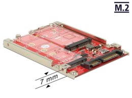 Delock Adapter SATA 22PIN ->M.2 NGFF / MSATA z ramką