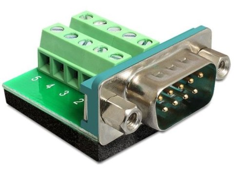 Delock Adapter TERMINAL BLOCK 10PIN-SERIAL 9PIN DB9 (COM)(M)