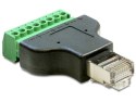 Delock Adapter TERMINAL BLOCK 8PIN-RJ45