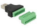 Delock Adapter TERMINAL BLOCK 8PIN-RJ45