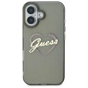 Etui Guess IML Heart na iPhone 16 Plus - czarne