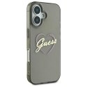 Etui Guess IML Heart na iPhone 16 Plus - czarne