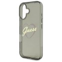 Etui Guess IML Heart na iPhone 16 Plus - czarne