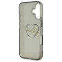 Etui Guess IML Heart na iPhone 16 Plus - czarne