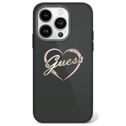 Etui Guess IML Heart na iPhone 16 Pro Max - czarne