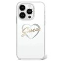 Etui Guess IML Heart na iPhone 16 Pro Max - przezroczyste