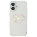 Etui Guess IML Heart na iPhone 16 plus - przezroczyste