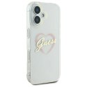 Etui Guess IML Heart na iPhone 16 plus - przezroczyste