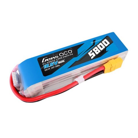 Akumulator Gens ace 5800mAh 60C 18.5V 5S1P Lipo z konektorem XT90 plug