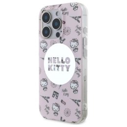 Etui Hello Kitty IML All Over Paris Magsafe na iPhone 16 Pro - różowe