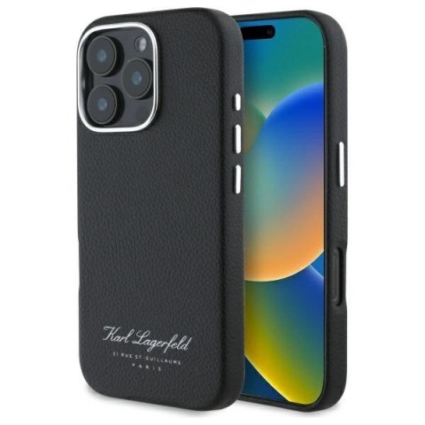 Etui Karl Lagerfeld Hotel RSG na iPhone 16 Pro Max - czarne